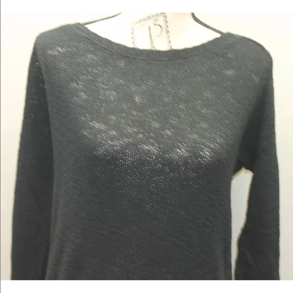 Zara Trafaluc Women Cable Knit Balck Sweater Blouse Long Sleeve Medium Cotton - Picture 2 of 6